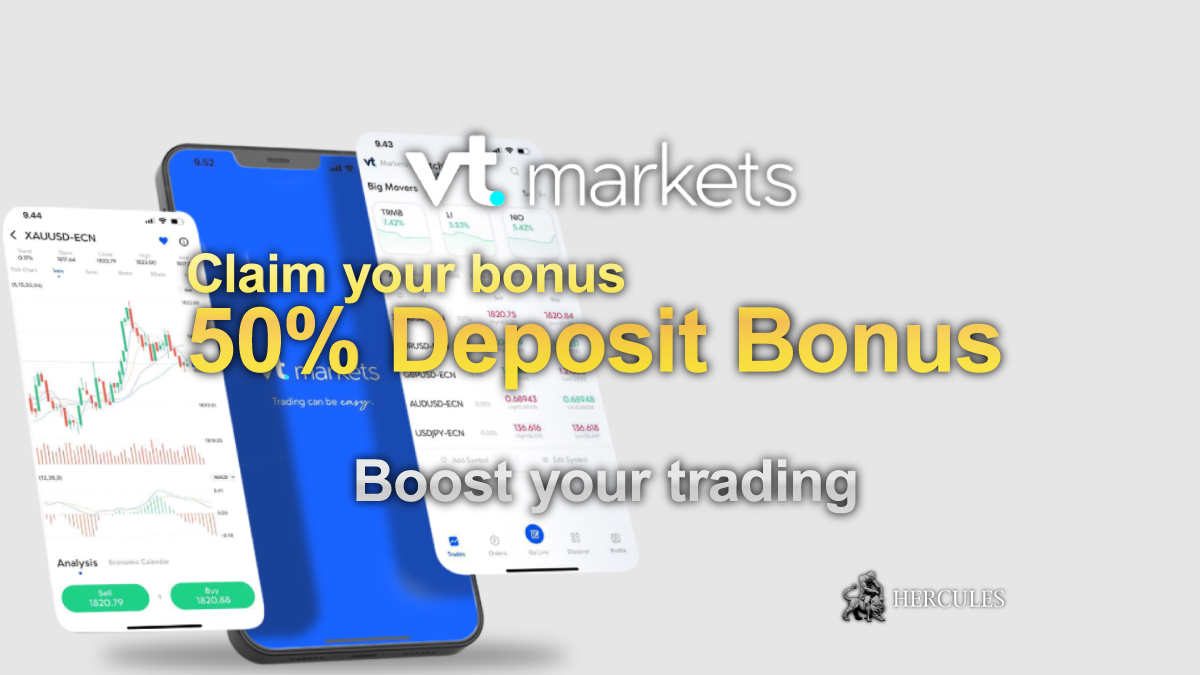 VT Markets - Bonus de dépôt 50 % VT Markets