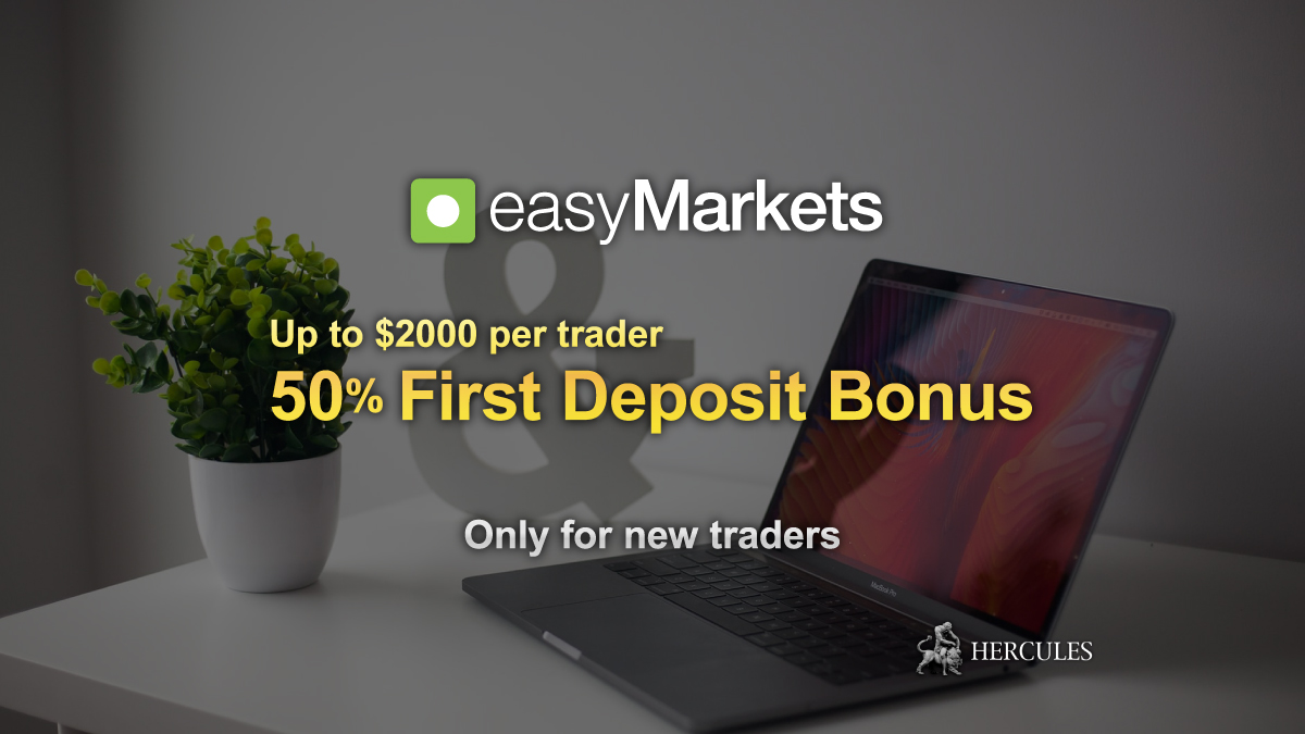 easyMarkets - Bonus de premier dépôt 50 % easyMarkets