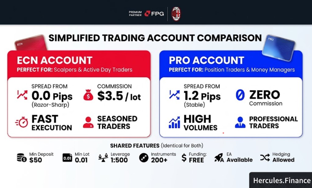FPG / Fortune Prime Global - Le meilleur type de compte (et de plateforme) chez FPG (Fortune Prime Global)