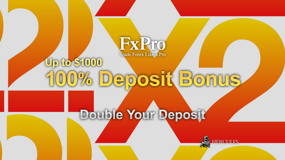 FxPro - Bonus de dépôt 100 % FxPro