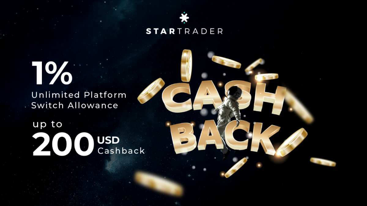 STARTRADER - STARTRADER : rebate illimité 1 % & cashback de 200 USD