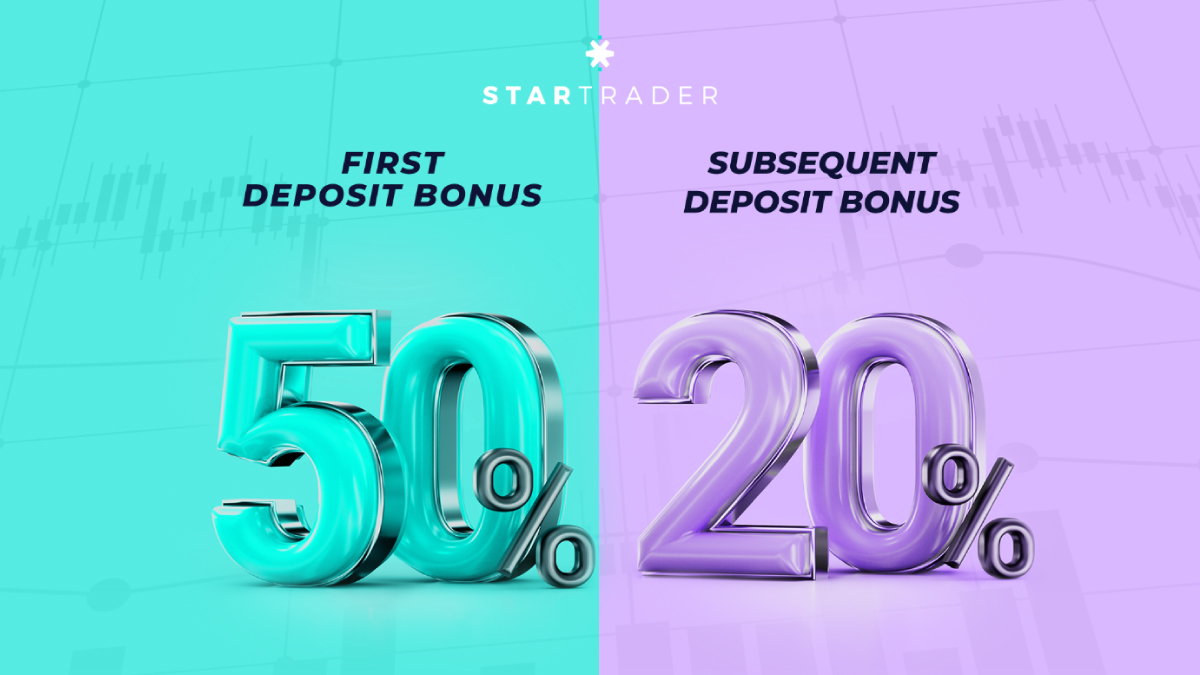 STARTRADER - Bonus de dépôt 50 % + 20 % STARTRADER